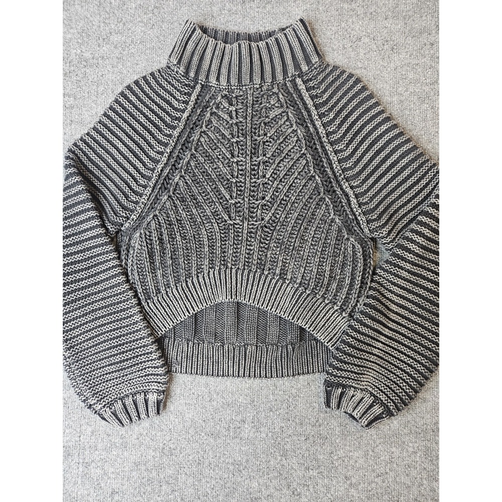 Free People Sweetheart Mock Neck Sweater Chunky Knit Goblincore Size XS